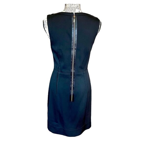 Theory Size 6 Black Virgin Wool Sleeveless Fit Flare Dress Capsule Layering - Picture 5 of 5